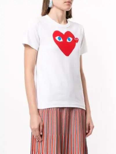 heart print logo patch T-shirt | Comme Des Garcons Play | Eraldo.com