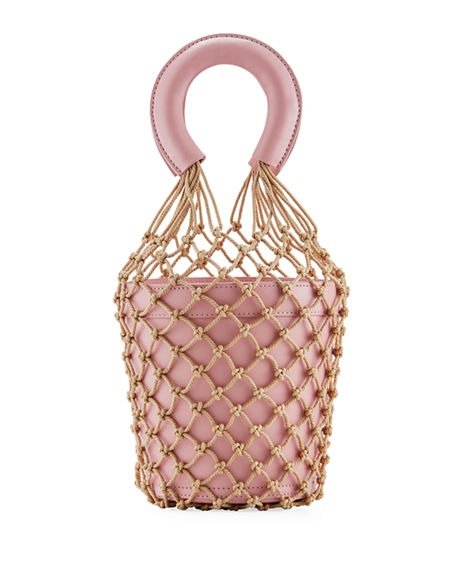 Leather and Net Moreau Bucket Bag