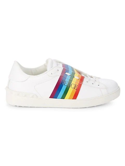 Rainbow Low-Top Leather Sneakers