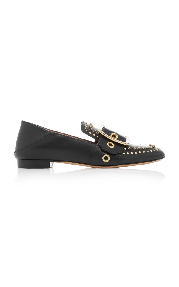 Janelle Studded Leather SlippersJanelle Studded Leather Slippers
