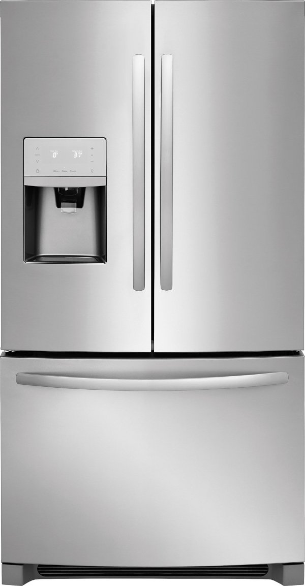 Frigidaire FFHB2750TS 36 Inch French Door Refrigerator with PureSource Ultra®II Filtration, Adjustable Interior Storage, Multi-Level LED Lighting, Even Temp™, Dual Ice Ready, Store-More™ Shelves and 26.8 Cu. Ft. Capacity: Stainless Steel
