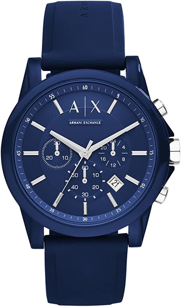 Men's Chronograph Dress Watch With Leather, Steel or Silicone Band