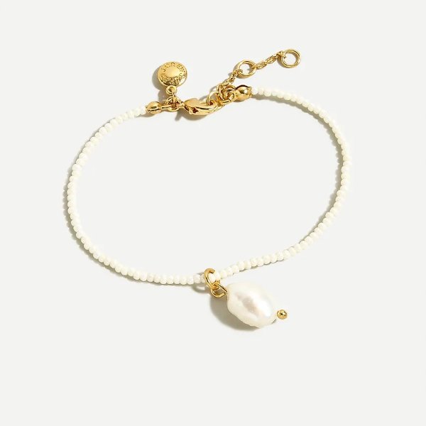 Beachy bead freshwater pearl bracelet