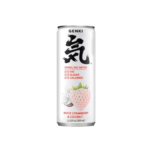 Genki Forest White Strawberry &coconut Flavor Soda Sparkling Water Can 330ml