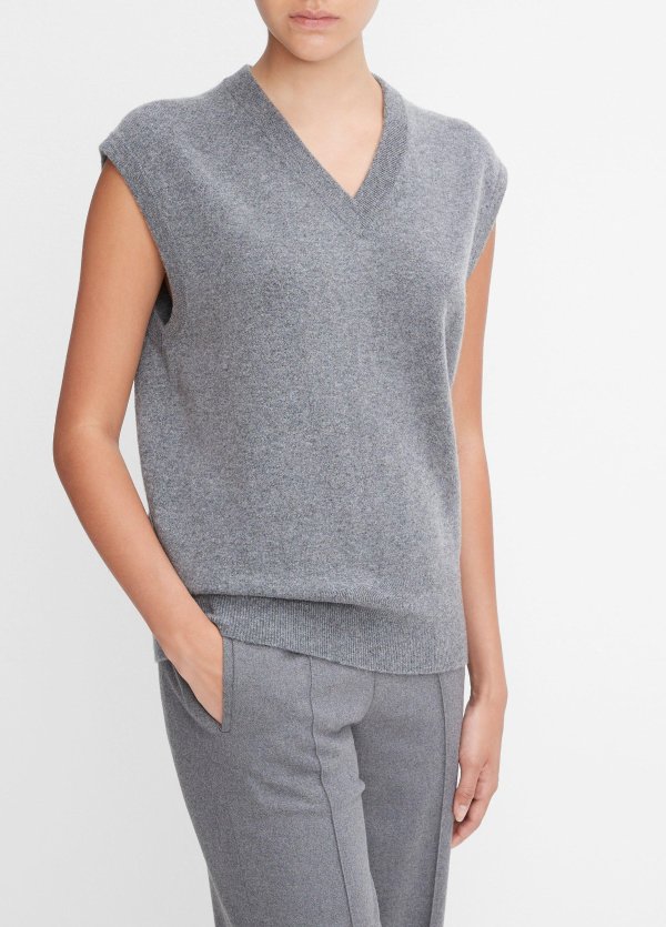 Wool-Blend V-Neck Sweater Vest