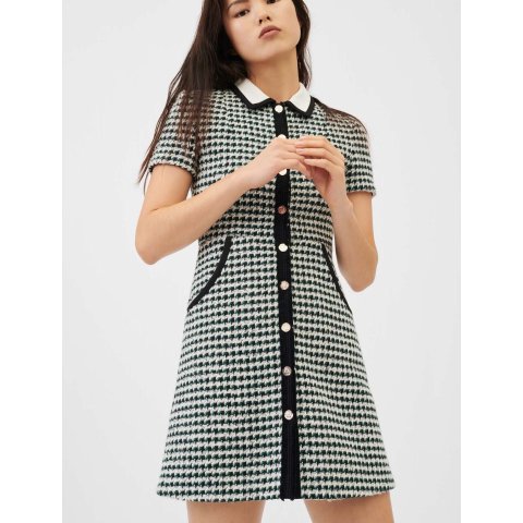 Maje120RENAGA Contrast tweed dress