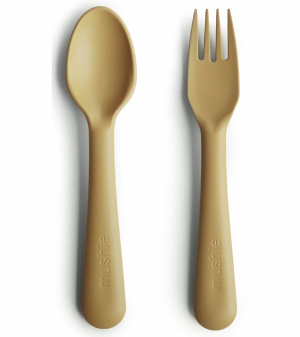 Fork & Spoon Set - Mustard