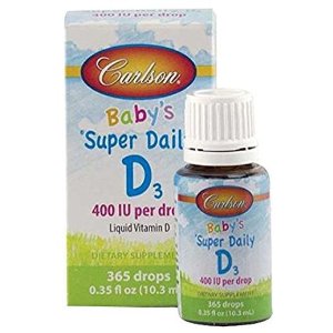 Carlson Labs Carlson Laboratories Super Daily D3 for Baby 400IU Supplement, 10.3 ml, 0.35 Fluid Ounce @ Amazon