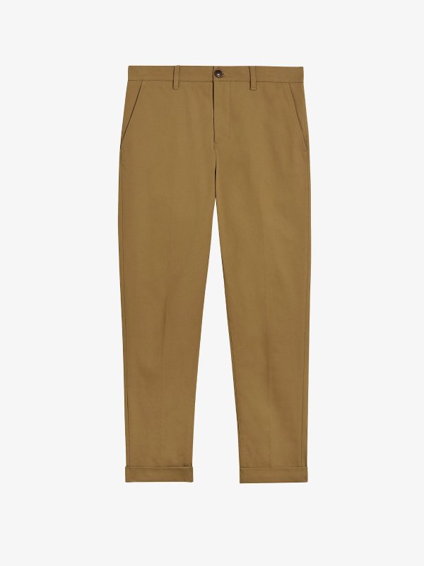 Straight-leg stretch cotton cargo trousers
