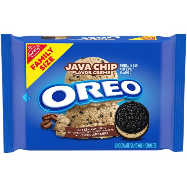 Java Chip Flavored Creme Chocolate Sandwich Cookies, Family Size, 17 oz