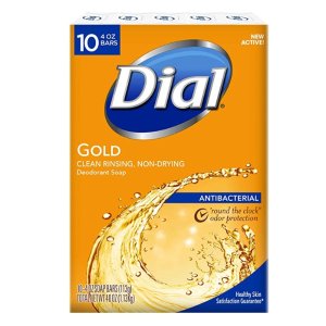 Dial Antibacterial Deodorant Bar Soap, Gold, 4-Ounce Bars, 10 Count (Pack of 3)