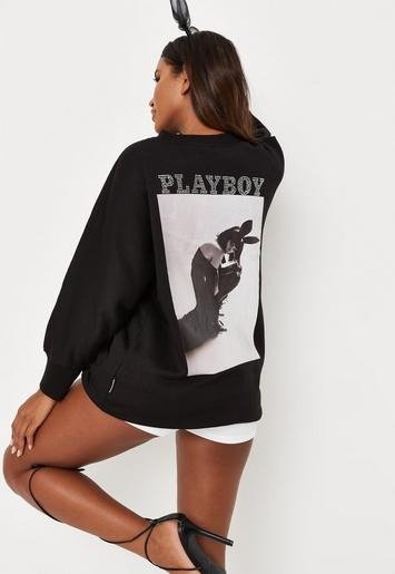 - Playboy xBlack Halloween Magazine Sweatshirt