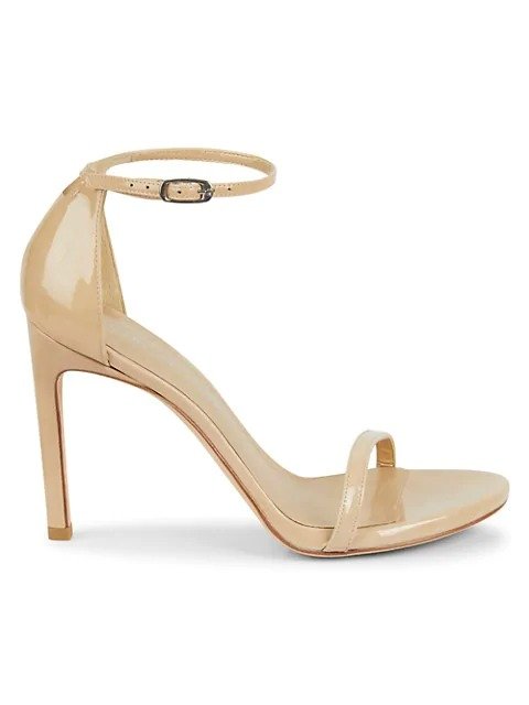 Nudistsong Ankle-Strap Metallic Leather Sandals