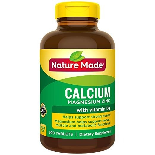 Calcium, Magnesium & Zinc w. Vitamin D Tablets Value Size 300 Ct