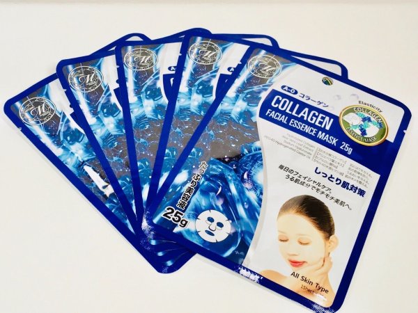 5pc Mitomo Collagen Essence Sheet Mask Made in Japan