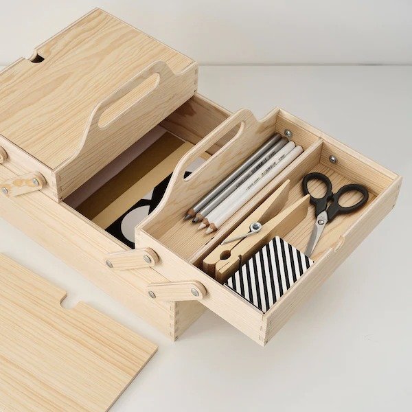 KLAMMEMACKA Desk organizer, natural plywood, 13 ¾x8 ¾" - IKEA