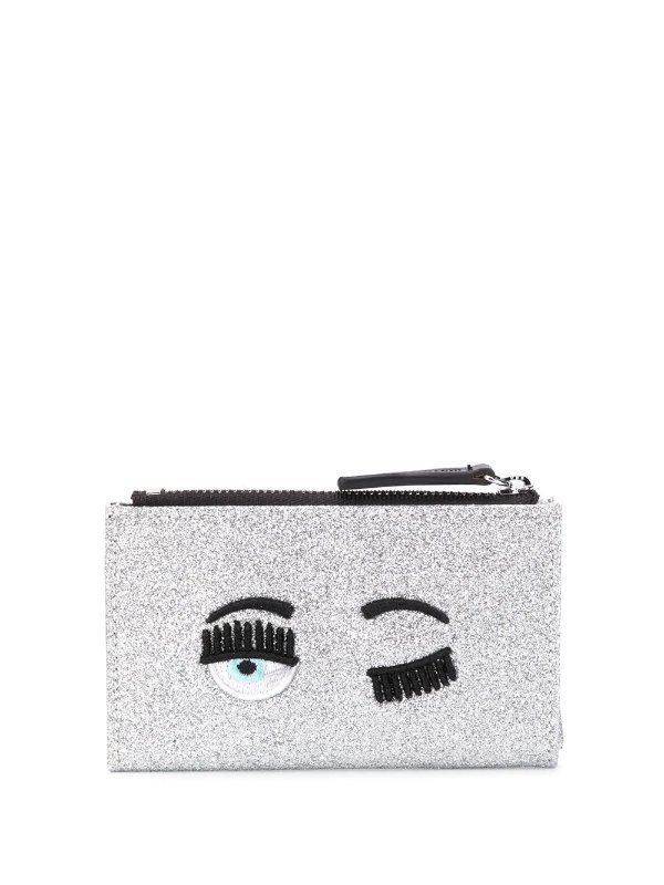 flirting eye glittery wallet
