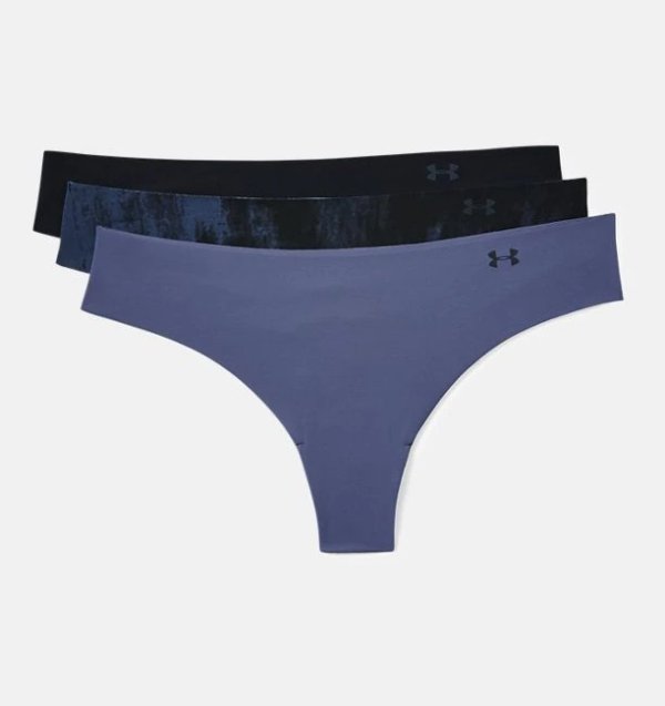 Women's UA Pure Stretch Print Thong 3-Pack Underwear | Under Armour US