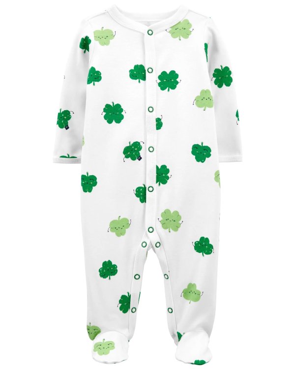 St. Patrick's Day Snap-Up Cotton Sleep & Play