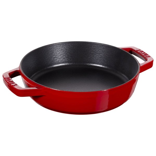 Cast Iron 8-inch Double Handle Fry Pan - Visual Imperfections - Cherry