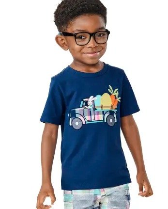 Boys Short Sleeve Embroidered Truck Top - Spring Celebrations | Gymboree - NAVY SAIL