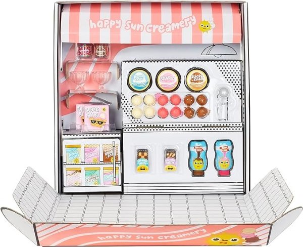MGA's Miniverse Make It Mini Food/Ice Cream Social Amazon Exclusive, Mini Collectibles, DIY, Resin Play, Replica Food, NOT Edible, Collectors, 8+