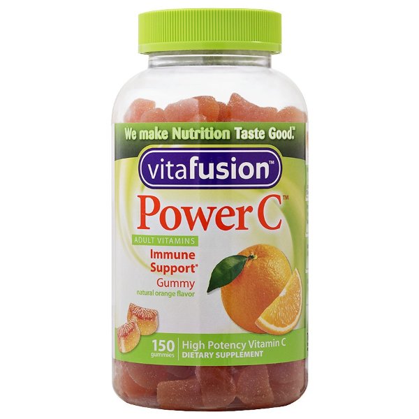 Power C, Immune Support, Adult Vitamins, Gummies Natural Orange Flavor