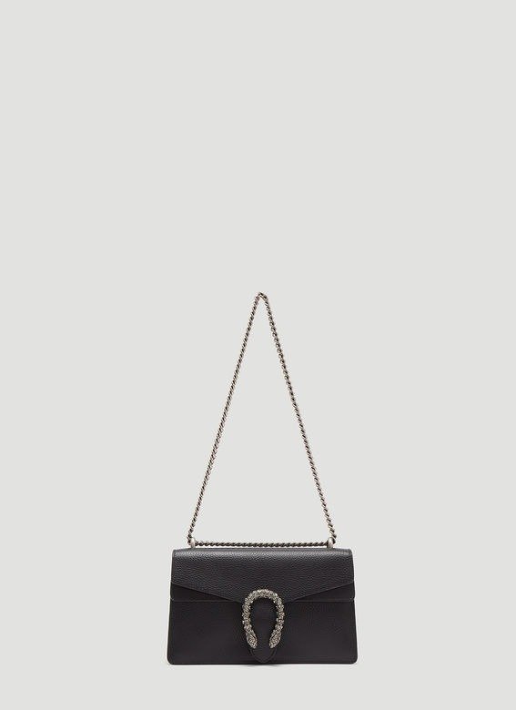 Dionysus Leather Shoulder Bag in Black | LN-CC