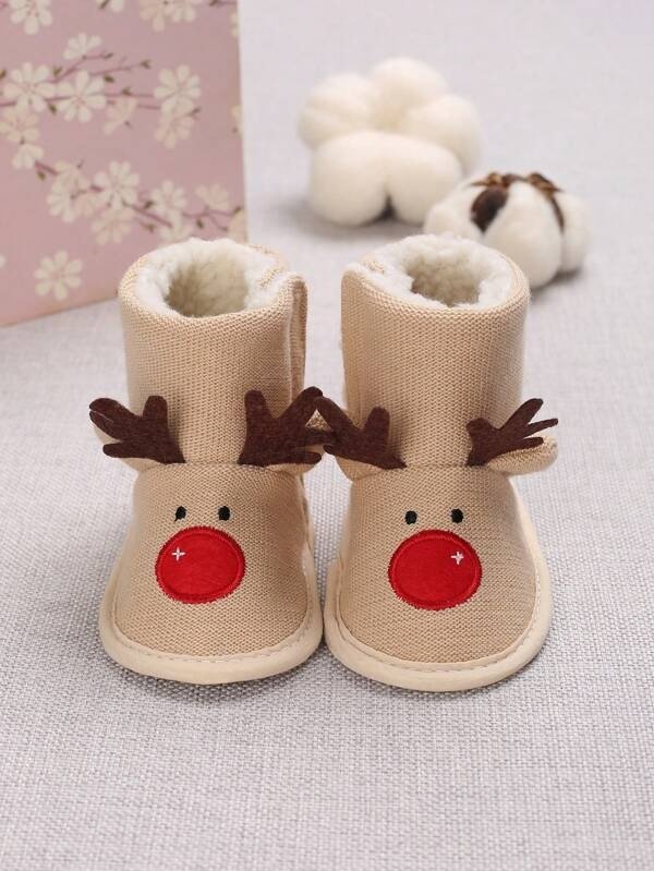 Christmas Design Infant Warm Boots, Fashionable And Comfortable