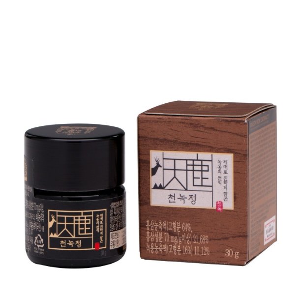 Cheon Nok Extract: Red Ginseng & Deer Antler Velvet Premium Extract (1 x 30g bottle)