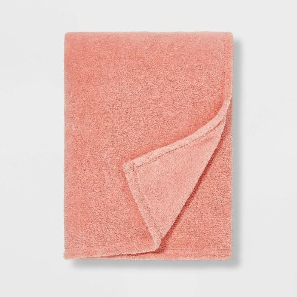 粉色绒毯