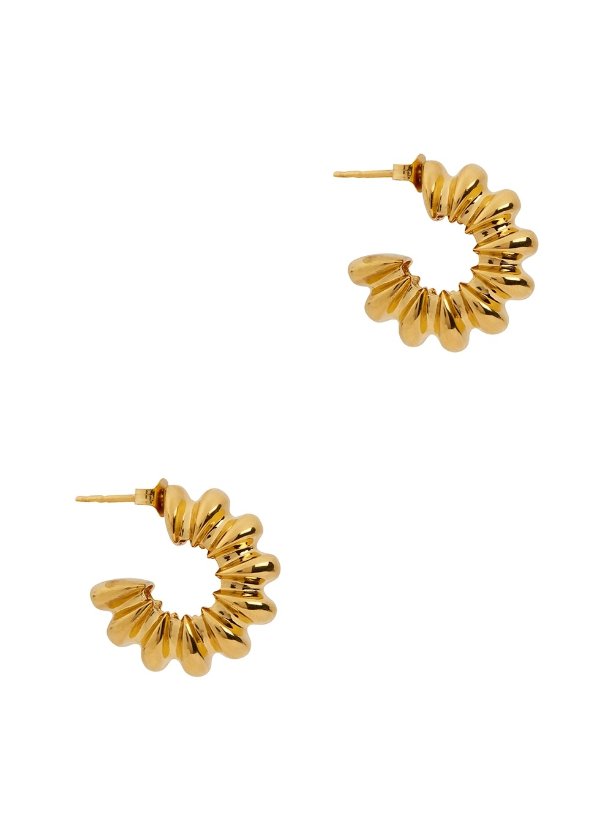 Medium Ridge Claw 18kt gold vermeil hoop earrings