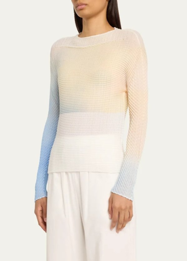 Pastel Pleats Printed Woven Top
