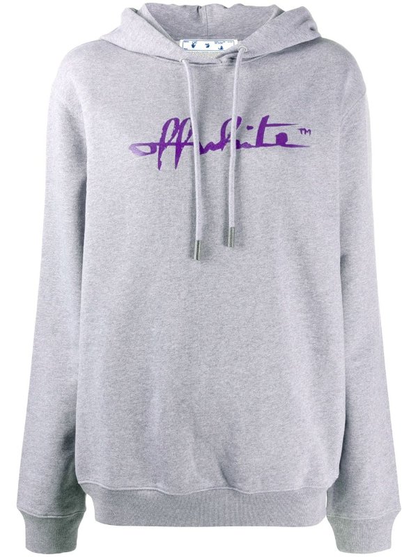 Script-logo relaxed-fit hoodie