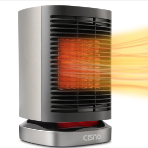 CISNO Personal Space Heater, Oscillating Ceramic Warmer Under the Desk Electric Heater for Home, Office and Garage