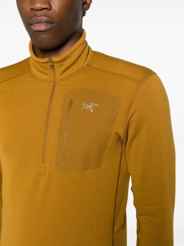 logo-print half-zip sweatshirt