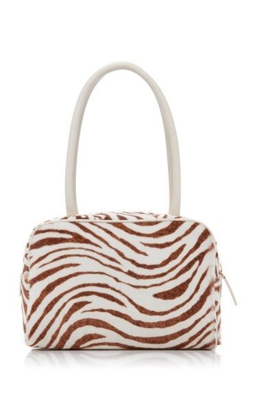 Martin Zebra-Print Calf-Hair Leather Top Handle Bag