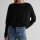 Skimming Long Sleeve Ruched Shoulder Bubble Tee