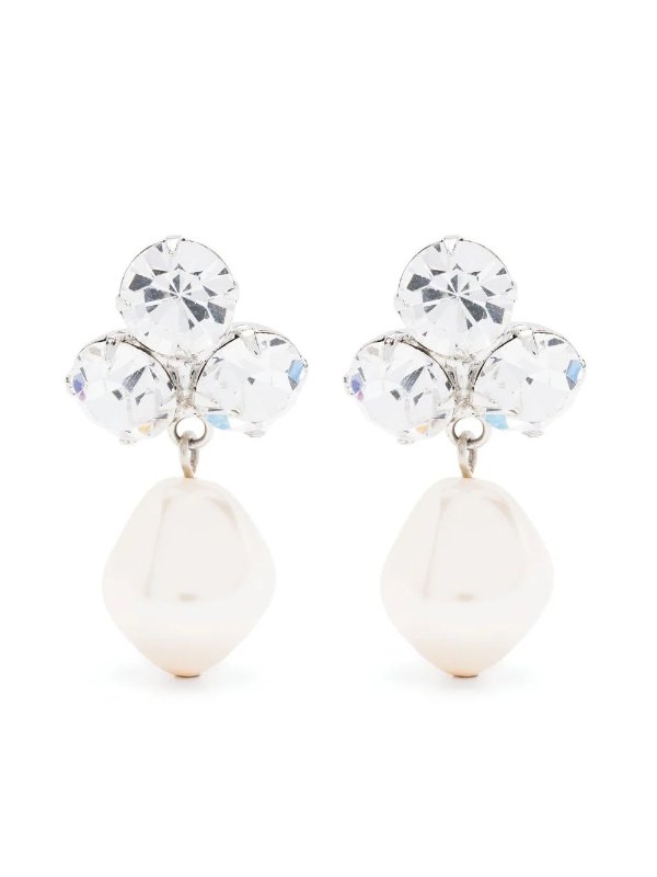 pearl-pendant earrings