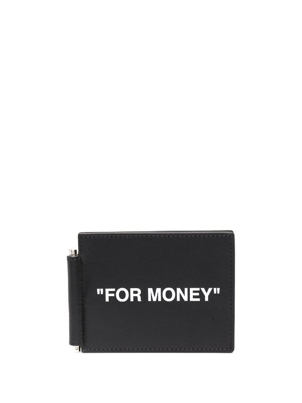 For Money-print bill clip wallet