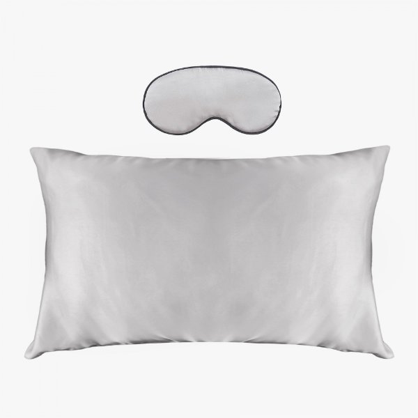 19 MM Terse Silk Pillowcase and Silk Sleep Eye Mask Set