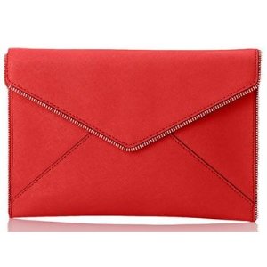 Rebecca Minkoff Leo Envelope 女士红色信封手拿包