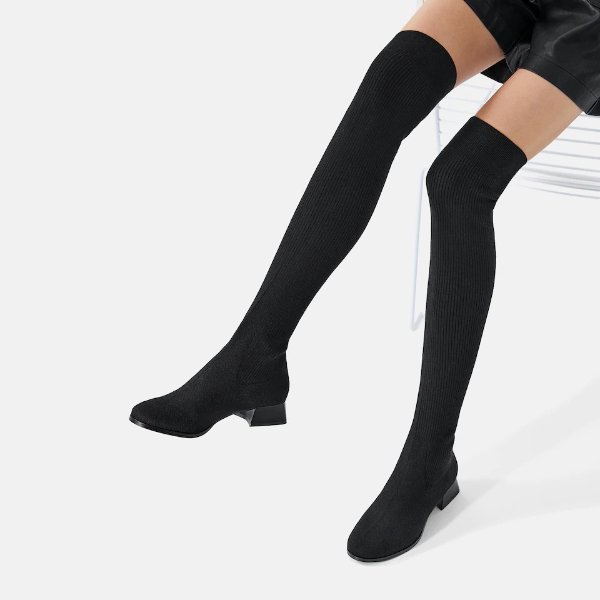 Round-Toe Over-the-Knee Boots