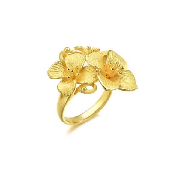 Chinese Wedding Collection 'Floral' 999.9 Gold Ring | Chow Sang Sang Jewellery eShop