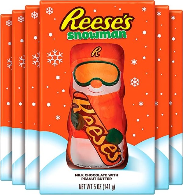 Reese's 牛奶巧克力花生 雪人 6个装