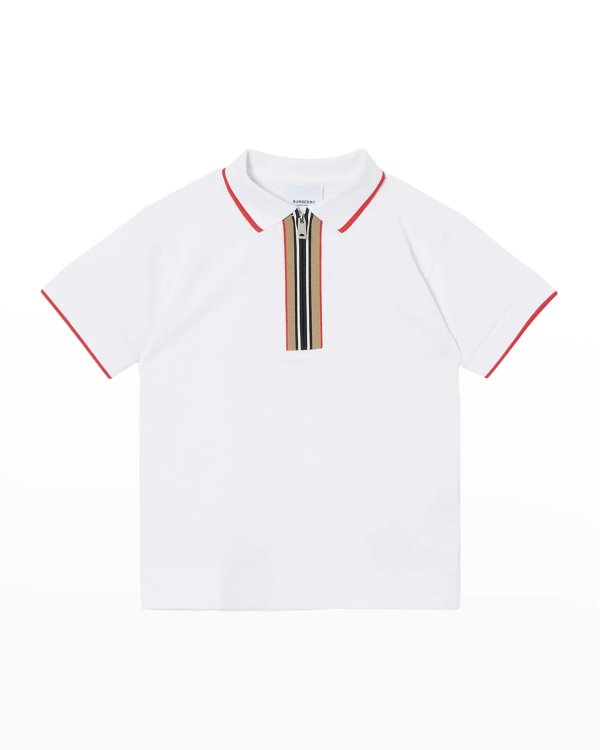 Boy's Samuel Icon Strip Polo Shirt, Size 3-14