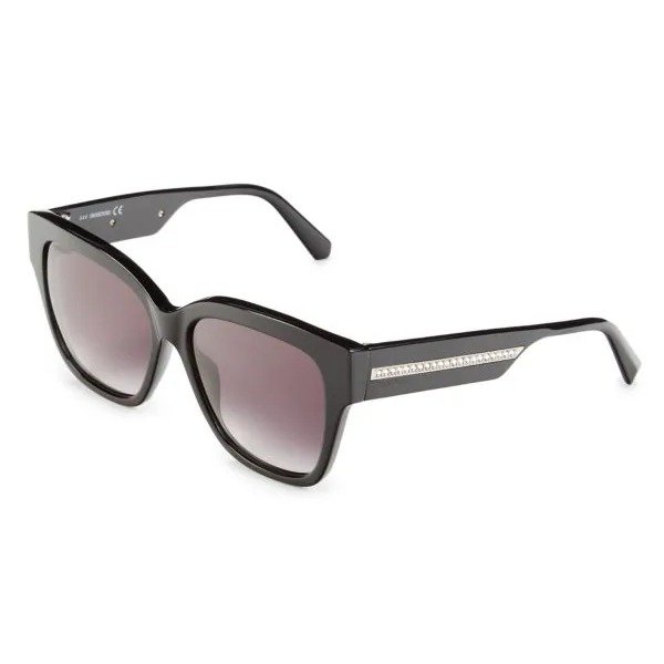 57MM Swarovski Crystal Square Sunglasses
