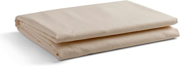 100% Cotton Percale Sheets King Size, 1 Flat Sheet- Crisp, Cool and Strong Bed Linen, Luxury Breathable Sheet, Ivory