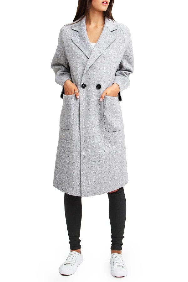 Publisher Double-Breasted Wool Blend Coat