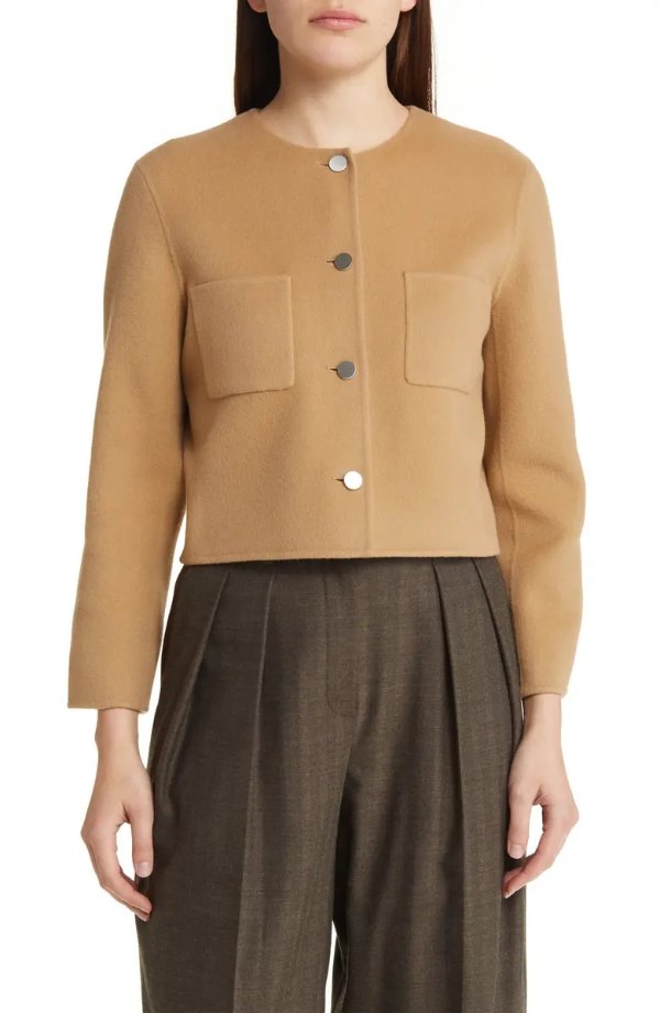 New Divide Wool & Cashmere Crop Jacket